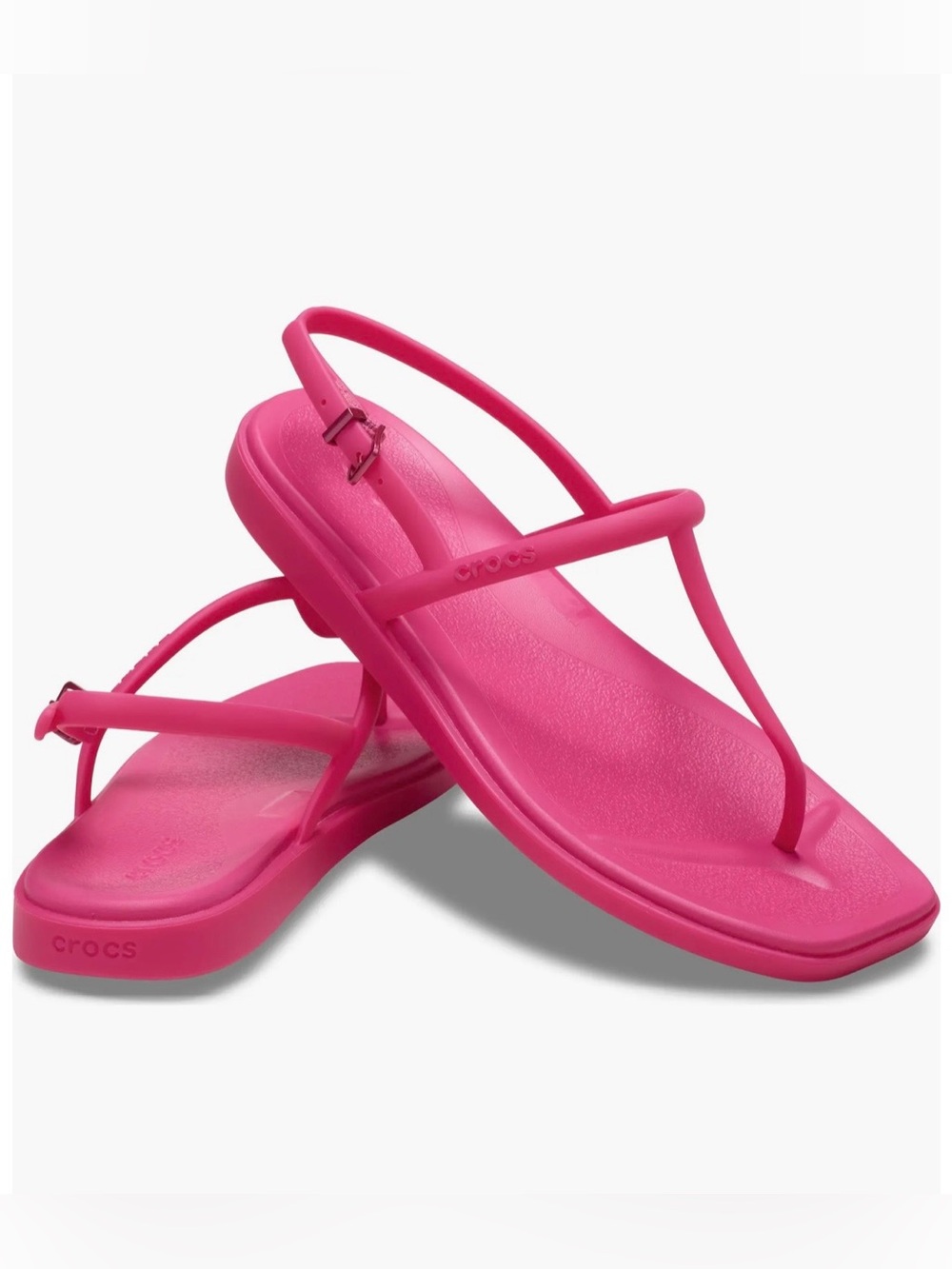 NWOT CROCS Miami Hot Pink Slim-Strap Slingback Sandal